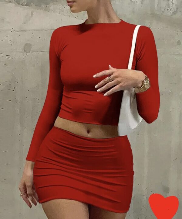 2Piece Long Sleeve Red