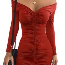 Dress Backless Bodycon Red